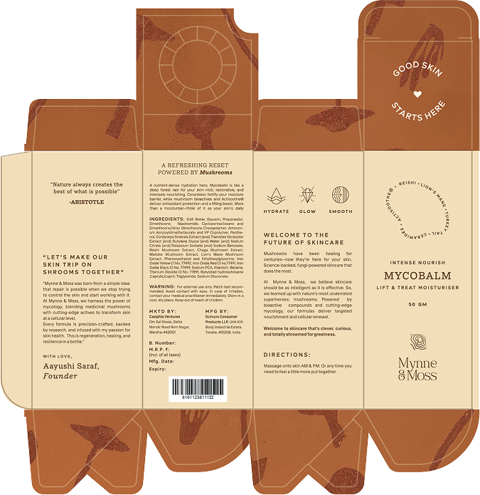 Mycobalm secondary packaging dieline